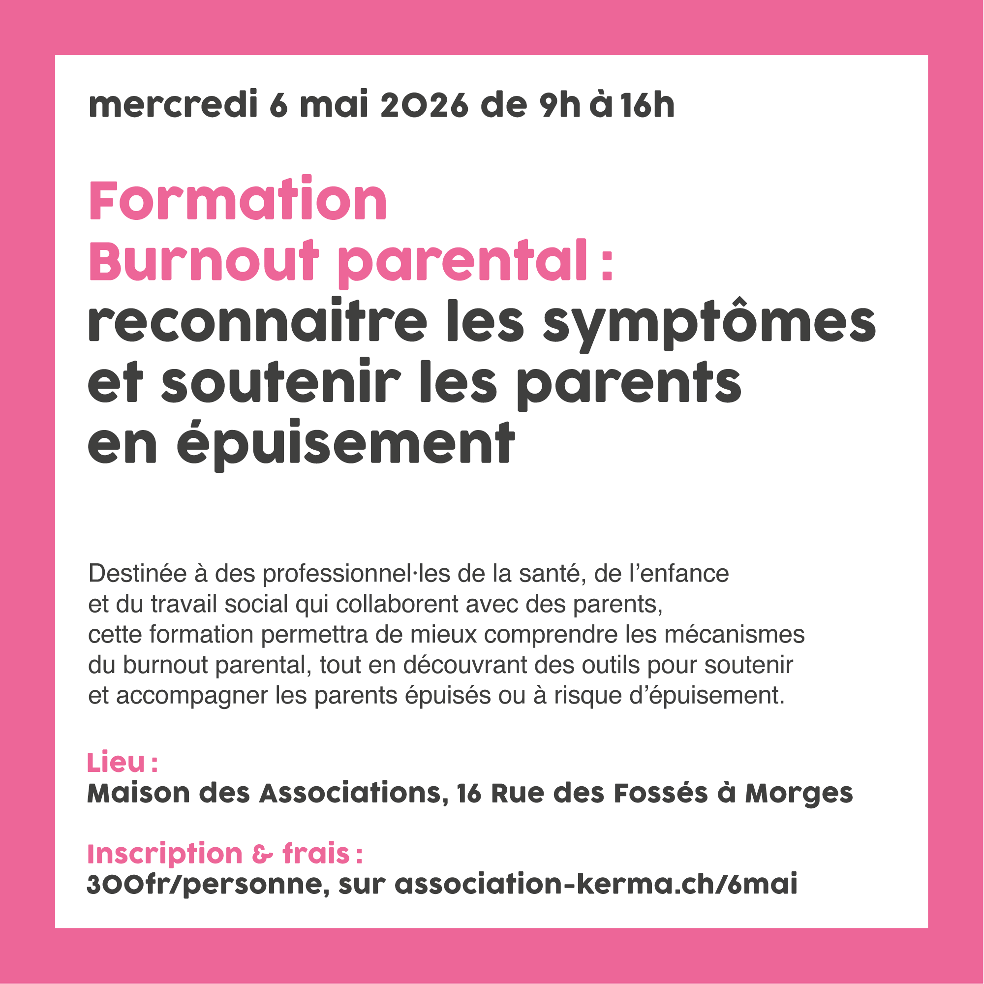 Flyer de la formation